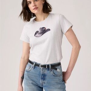 NEW WITH TAGS Levi's Gray T-Shirt with Cowboy Hat